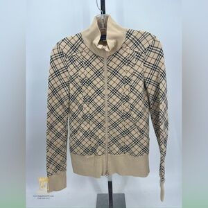 Burberry zip up sweater